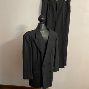 Elements soft made for Dillard Double-breasted Gray Woven in Italy 44R